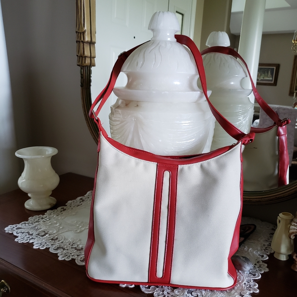 Red and Bone white bag.